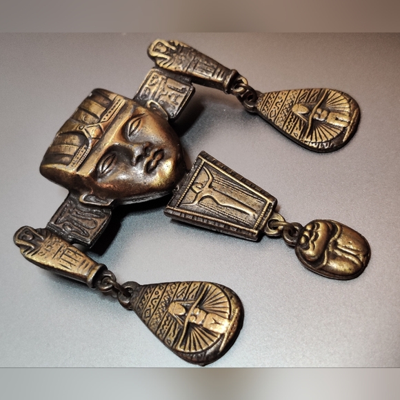 Vintage Egyptian Revival Statement Pin/Brooch - Picture 3 of 12